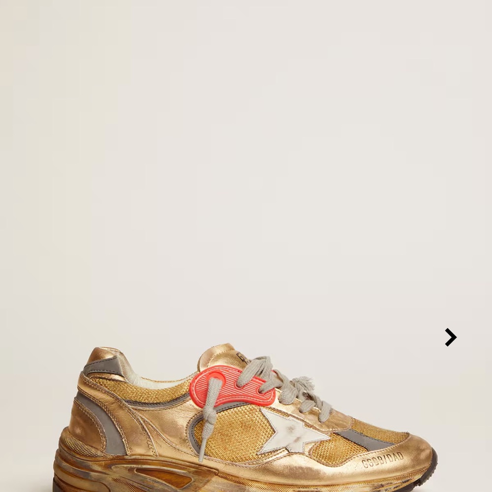 Golden Goose Women's Gold and Silver Sneakers… New! Never Worn